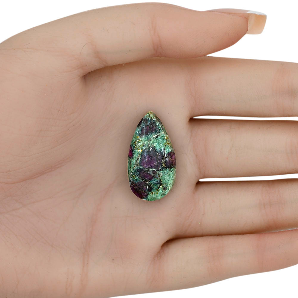 Ruby-In-Fuchsite 27.4x14.7x6.5 mm Pear Gemstone LS04050-68