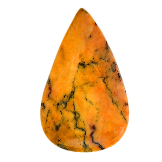 Honey Dendritic Opal 22.1x35.8x5.5 mm Pear Shape Polished Gemstone LS100-05995