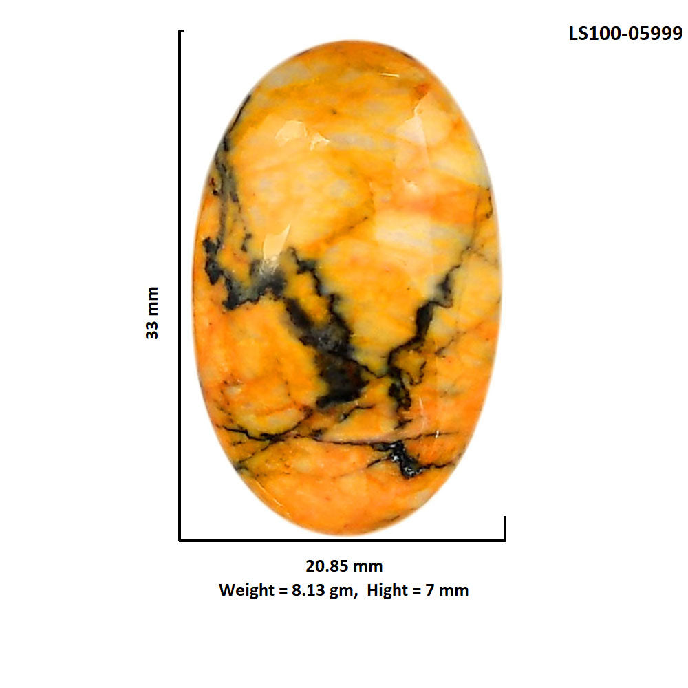 Honey Dendritic Opal 20.85x33x7 mm Oval Shape Polished Gemstone LS100-05999