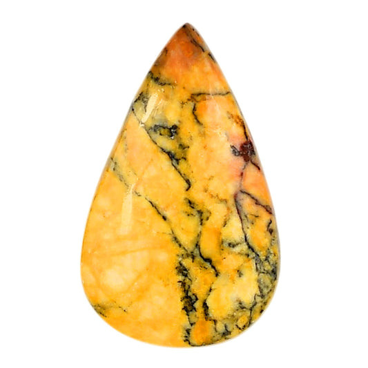 Honey Dendritic Opal 23x37.27x6 mm Pear Shape Polished Gemstone LS100-06000