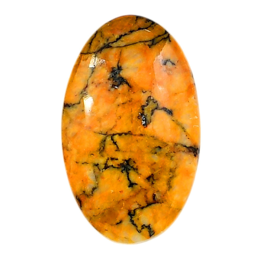 Honey Dendritic Opal 20.5x33.6x6 mm Oval Shape Polished Gemstone LS100-06001