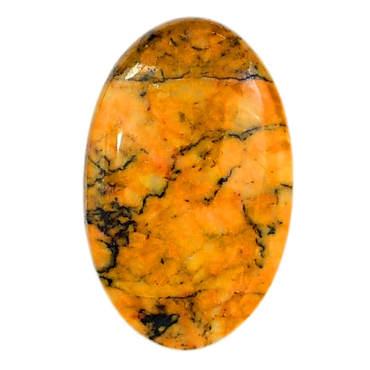 Honey Dendritic Opal 21x33x5.7 mm Oval Shape Polished Gemstone LS100-06007