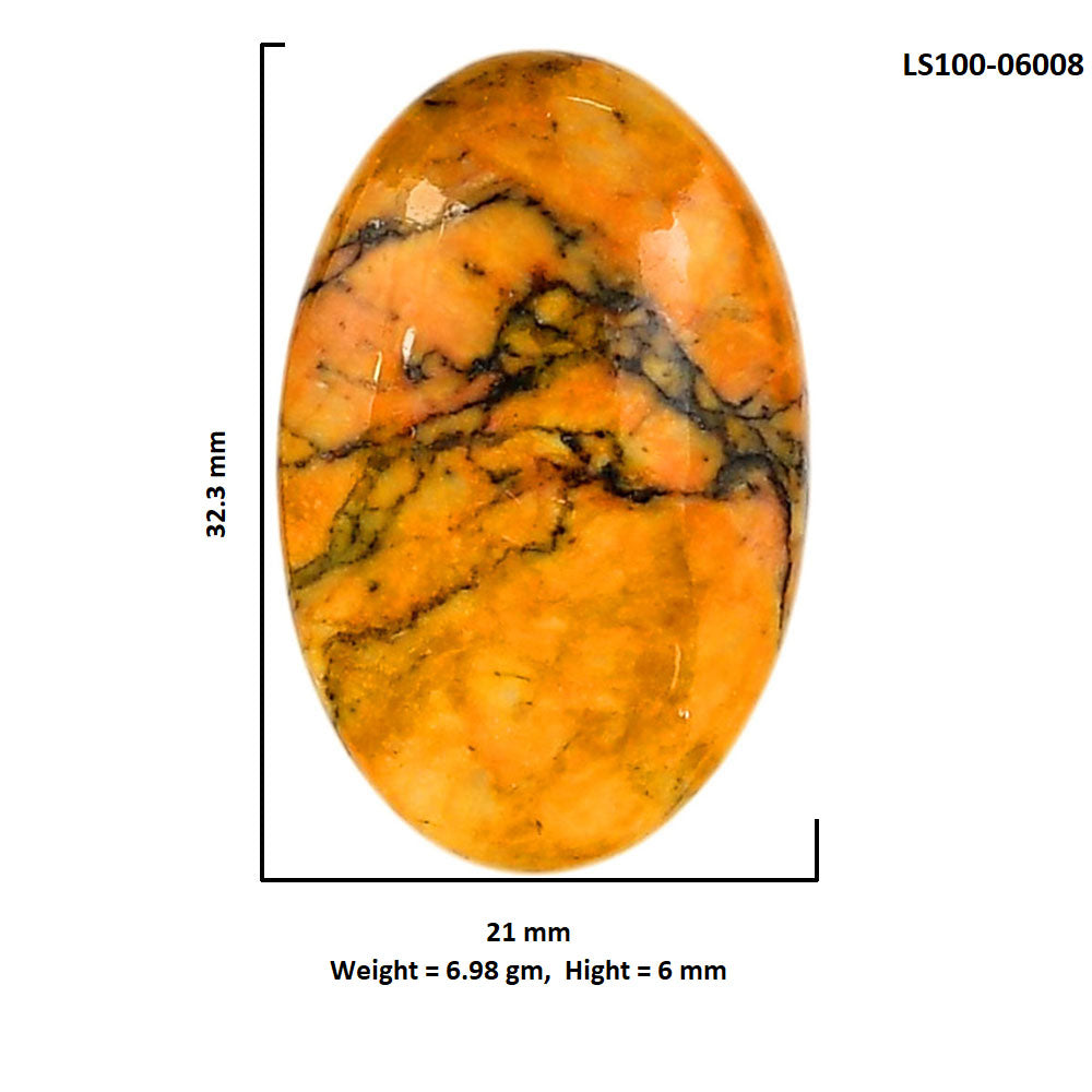 Honey Dendritic Opal 21x32.3x6 mm Oval Shape Polished Gemstone LS100-06008