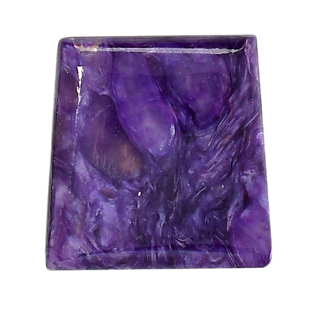 Siberian Charoite 24.6x25.35x5.8 mm Baguette Shape Polished Gemstone LS102-06040
