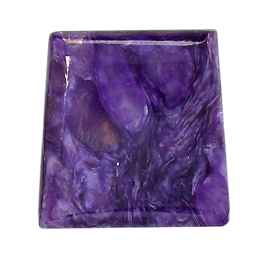 Siberian Charoite 24.6x25.35x5.8 mm Baguette Shape Polished Gemstone LS102-06040