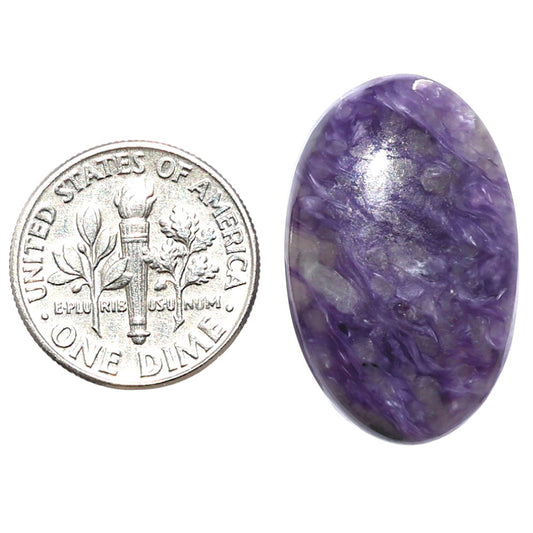 Siberian Charoite 16.7x26.35x5.8 mm Oval Shape Polished Gemstone LS102-08812