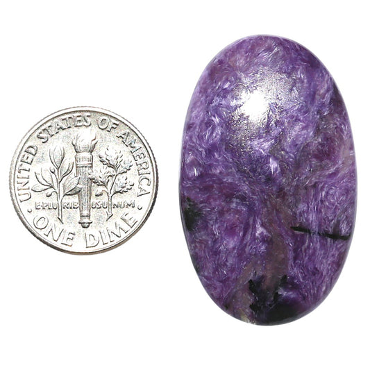 Siberian Charoite 21.25x34.65x6.3 mm Oval Shape Polished Gemstone LS102-08819