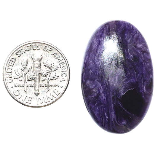 Siberian Charoite 19.2x30.1x6.5 mm Oval Shape Polished Gemstone LS102-08824