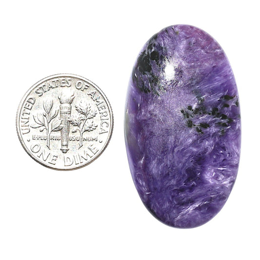 Siberian Charoite 21.4x37.3x6 mm Oval Shape Polished Gemstone LS102-08825