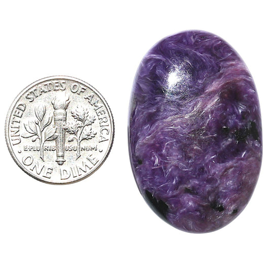 Siberian Charoite 21.85x33.1x6.4 mm Oval Shape Polished Gemstone LS102-08826