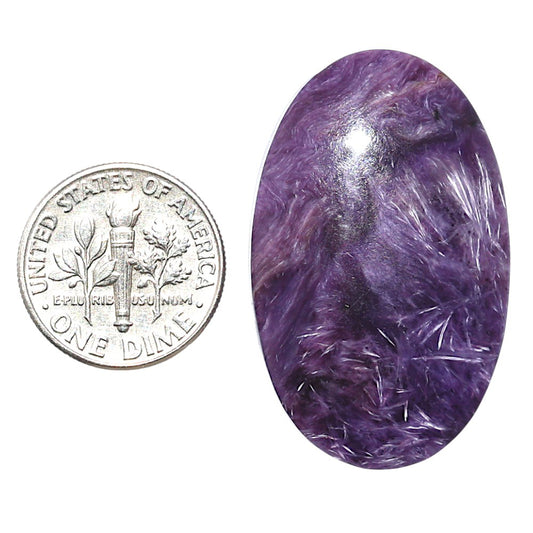 Siberian Charoite 22.2x35.75x6 mm Oval Shape Polished Gemstone LS102-08827