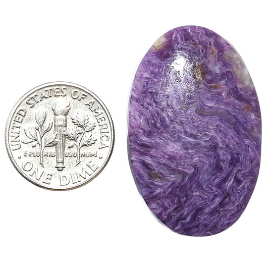 Siberian Charoite 21.9x34.25x5.8 mm Oval Shape Polished Gemstone LS102-08828