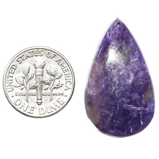 Siberian Charoite 17.3x29.75x6.7 mm Pear Shape Polished Gemstone LS102-08833