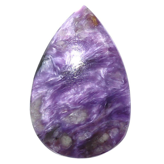 Siberian Charoite 17.3x26.45x7 mm Pear Shape Polished Gemstone LS102-08834