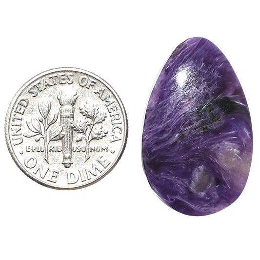 Siberian Charoite 16x25.65x5.5 mm Pear Shape Polished Gemstone LS102-08835