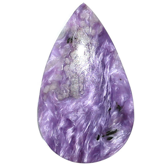Siberian Charoite 15x25.35x5.6 mm Pear Shape Polished Gemstone LS102-08836