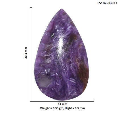 Siberian Charoite 14x23.1x6.5 mm Pear Shape Polished Gemstone LS102-08837