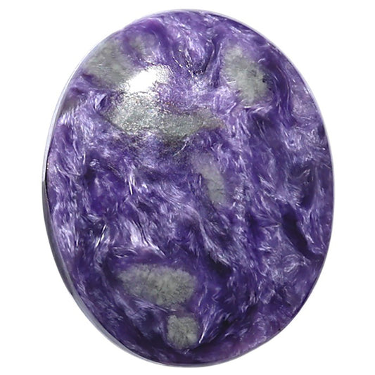 Siberian Charoite 24.6x30.2x6 mm Oval Shape Polished Gemstone LS102-08838