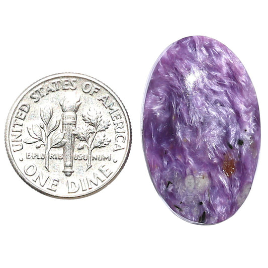 Siberian Charoite 16.7x26.6x5.5 mm Oval Shape Polished Gemstone LS102-08839