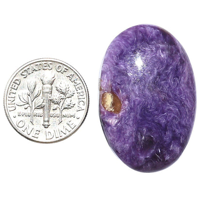 Siberian Charoite 20.3x30.6x7.5 mm Oval Shape Polished Gemstone LS102-08840