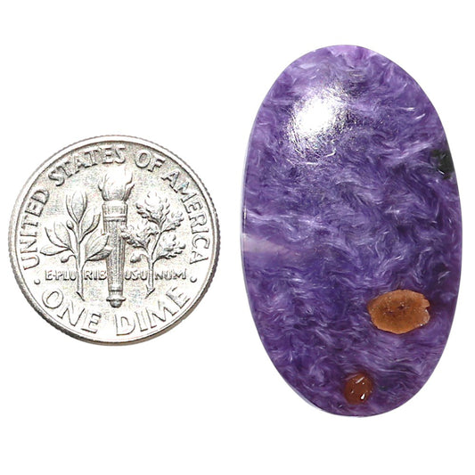 Siberian Charoite 18.5x31.35x4.5 mm Oval Shape Polished Gemstone LS102-08841