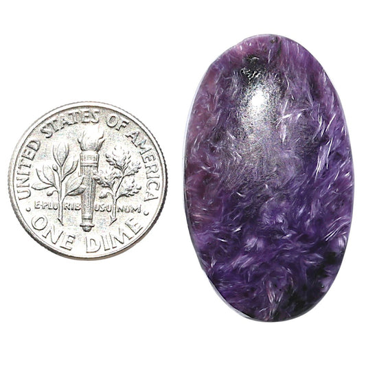 Siberian Charoite 19x32x6.5 mm Oval Shape Polished Gemstone LS102-08842