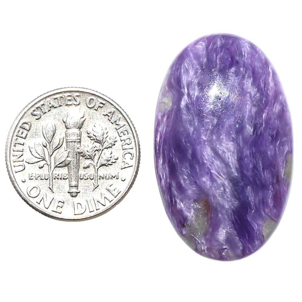 Siberian Charoite 18.3x30.15x5 mm Oval Shape Polished Gemstone LS102-08846
