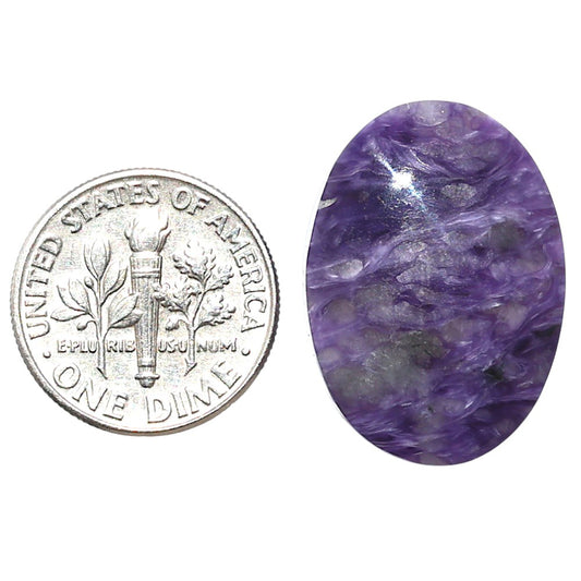 Siberian Charoite 17.1x24.15x6.5 mm Oval Shape Polished Gemstone LS102-08849