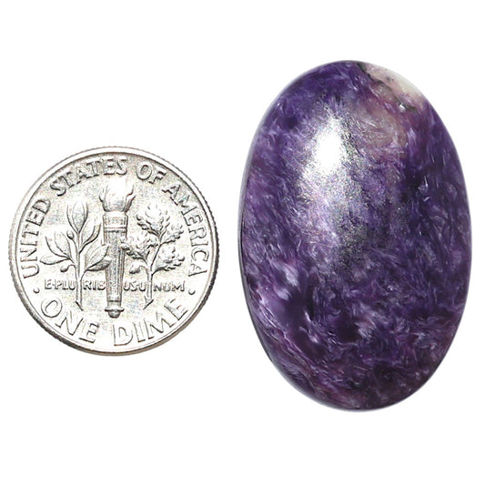 Siberian Charoite 19.8x29.8x5.8 mm Oval Shape Polished Gemstone LS102-08850