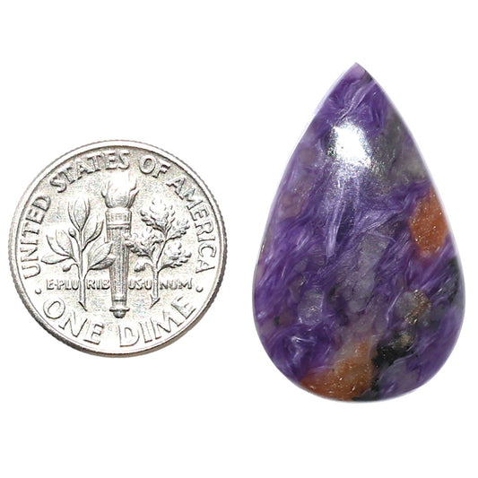 Siberian Charoite 17.2x27.9x5 mm Pear Shape Polished Gemstone LS102-08851