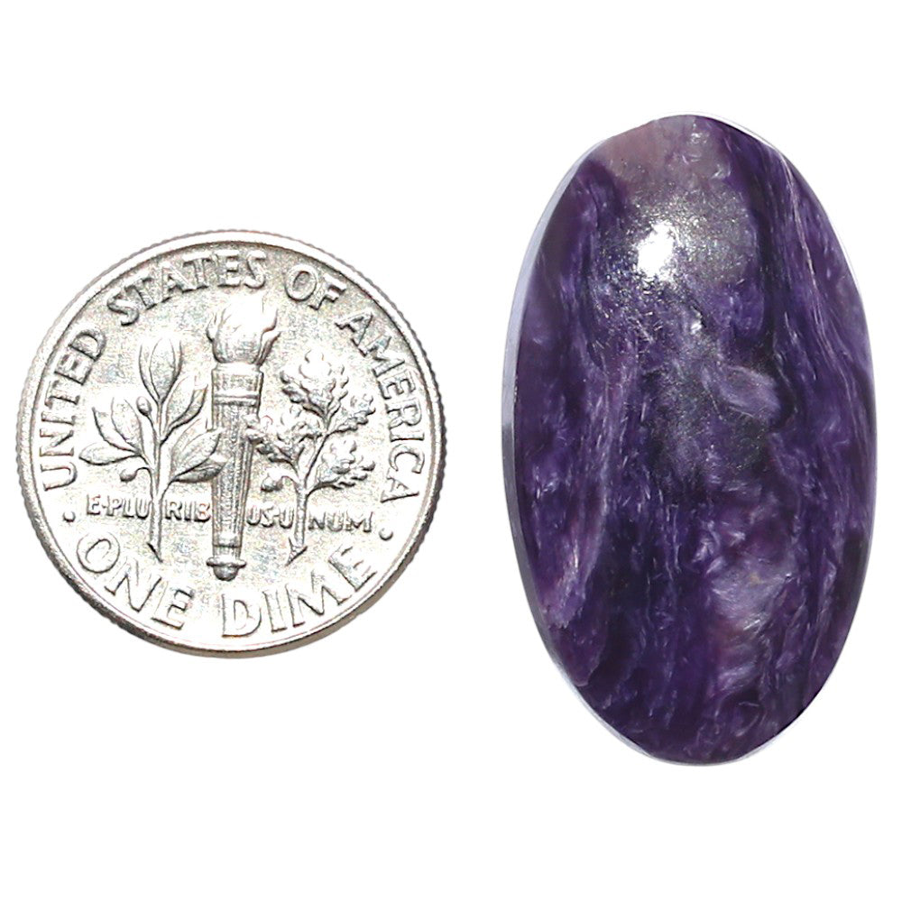 Siberian Charoite 15.5x27.15x5.5 mm Oval Shape Polished Gemstone LS102-08852