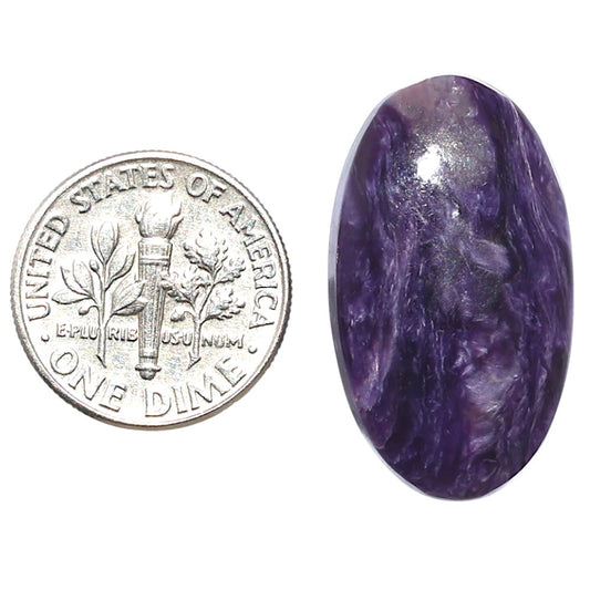 Siberian Charoite 15.5x27.15x5.5 mm Oval Shape Polished Gemstone LS102-08852