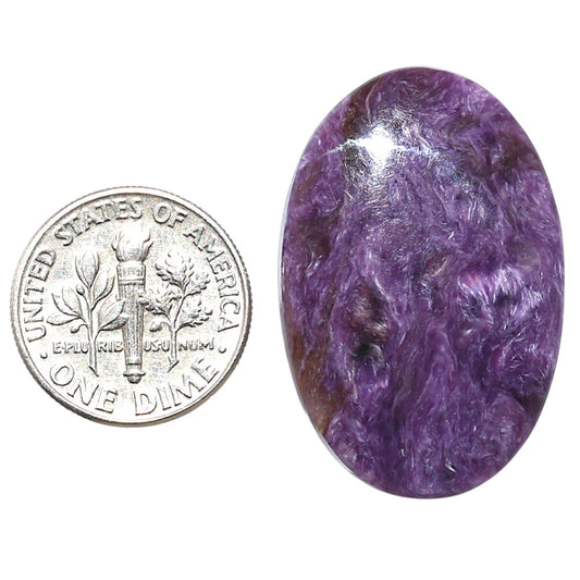 Siberian Charoite 21x32x5 mm Oval Shape Polished Gemstone LS102-08853