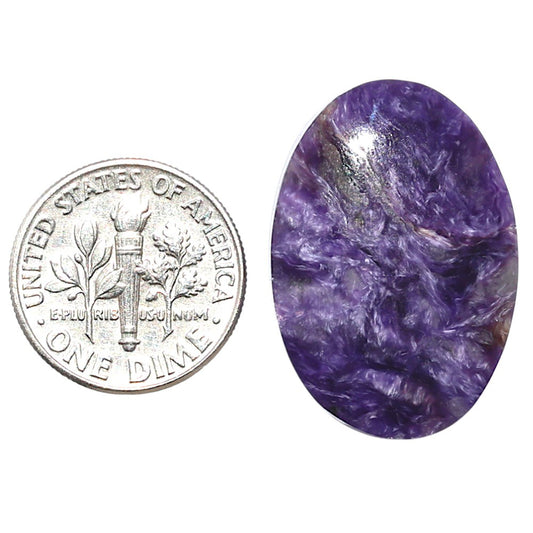 Siberian Charoite 18.6x27x5 mm Oval Shape Polished Gemstone LS102-08854