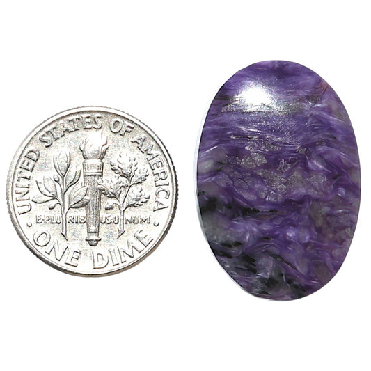 Siberian Charoite 17.1x25x5.7 mm Oval Shape Polished Gemstone LS102-08855
