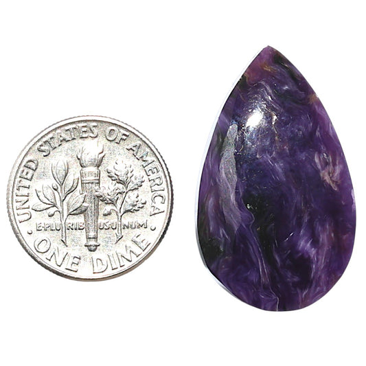 Siberian Charoite 17x28.2x6.4 mm Pear Shape Polished Gemstone LS102-08858