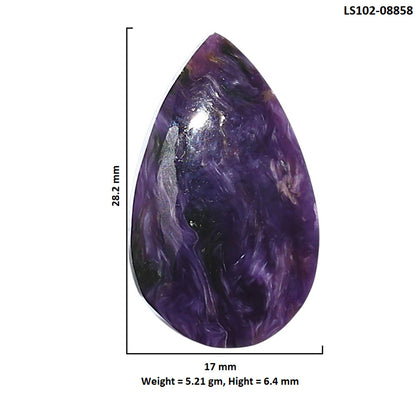 Siberian Charoite 17x28.2x6.4 mm Pear Shape Polished Gemstone LS102-08858