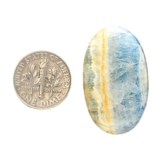 Blue Scheelite 19.5x32.1x5.7 mm Oval Shape Polished Gemstone LS103-06043