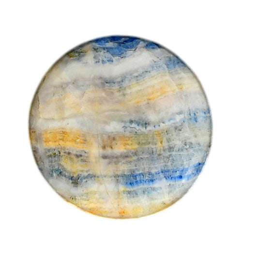 Blue Scheelite 31x31x6 mm Round Shape Polished Gemstone LS103-06045