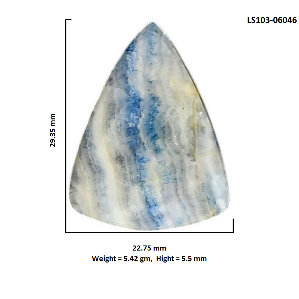 Blue Scheelite 22.75x29.35x5.5 mm Fancy Shape Polished Gemstone LS103-06046