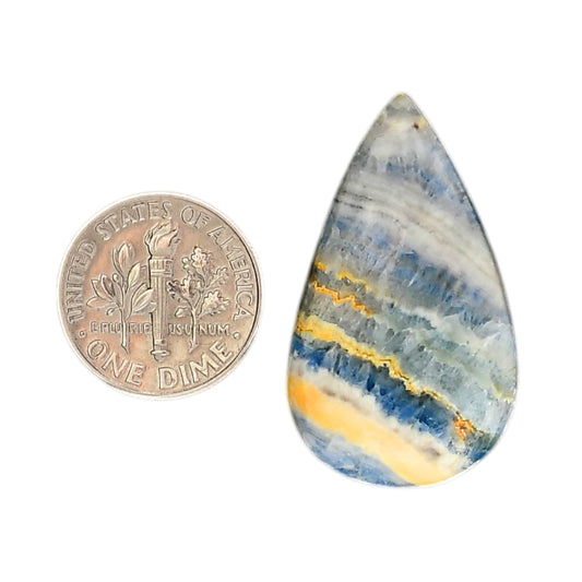 Blue Scheelite 19.9x33.5x5.3 mm Pear Shape Polished Gemstone LS103-06047