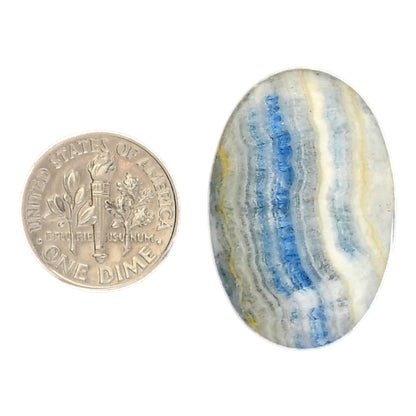 Blue Scheelite 20.5x31x6.5 mm Oval Shape Polished Gemstone LS103-06050