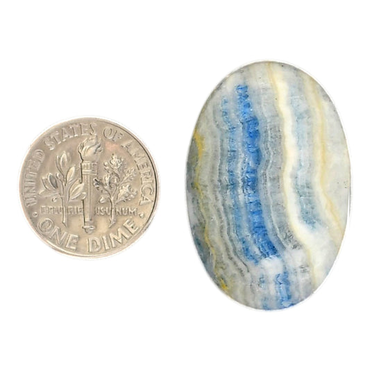 Blue Scheelite 20.5x31x6.5 mm Oval Shape Polished Gemstone LS103-06050