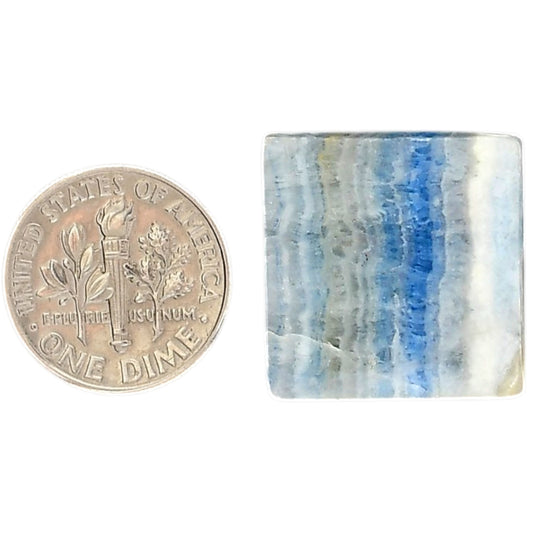 Blue Scheelite 20x20.6x5 mm Baguette Shape Polished Gemstone LS103-06053