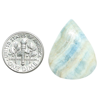 Blue Scheelite 20.5x25.7x4 mm Pear Shape Polished Gemstone LS103-08086