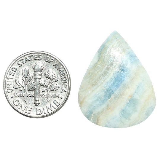 Blue Scheelite 20.5x25.7x4 mm Pear Shape Polished Gemstone LS103-08086
