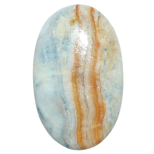 Blue Scheelite 16x25.7x5 mm Oval Shape Polished Gemstone LS103-08090