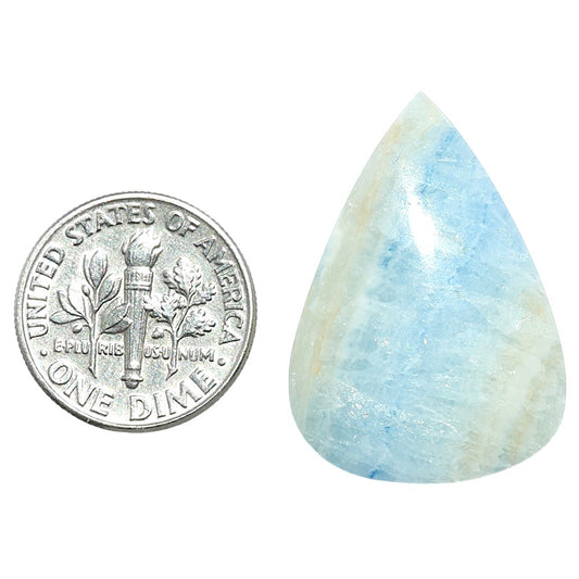 Blue Scheelite 20.4x29x5.5 mm Pear Shape Polished Gemstone LS103-08091
