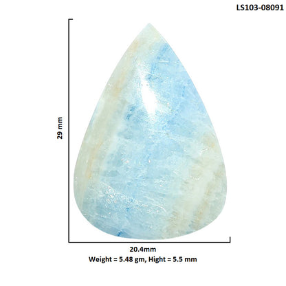 Blue Scheelite 20.4x29x5.5 mm Pear Shape Polished Gemstone LS103-08091