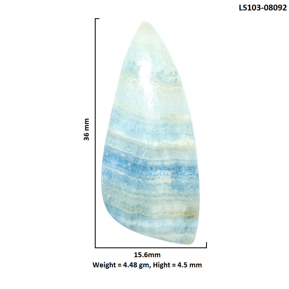 Blue Scheelite 15.6x36x4.5 mm Fancy Shape Polished Gemstone LS103-08092